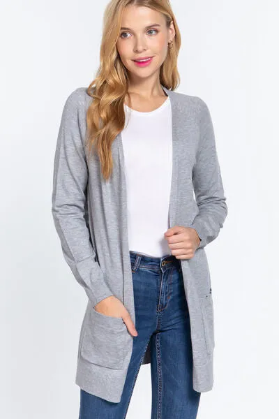 Calista Open Front Long Sleeve Cardigan