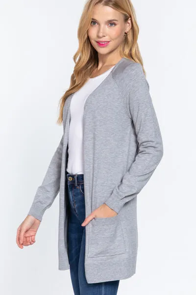 Calista Open Front Long Sleeve Cardigan