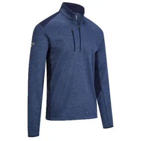 Callaway Dual Action Heathered Fleece Pullover - Peacoat Heather