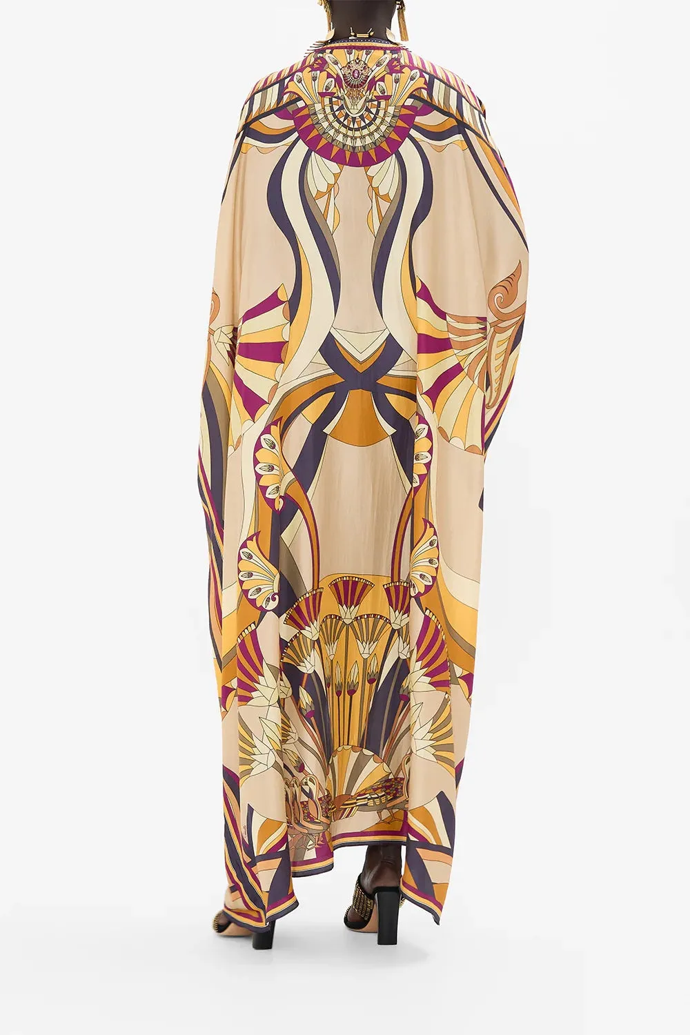 CAMILLA THE DESERT DELIRIUM BUTTON THROUGH BATWING KAFTAN