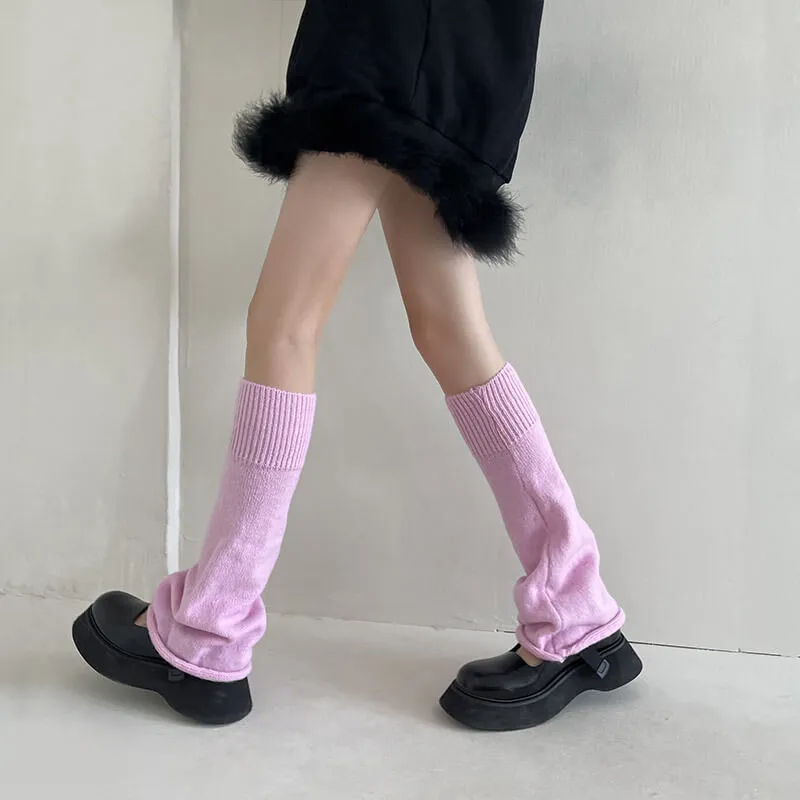 Candy color winter leg warmers