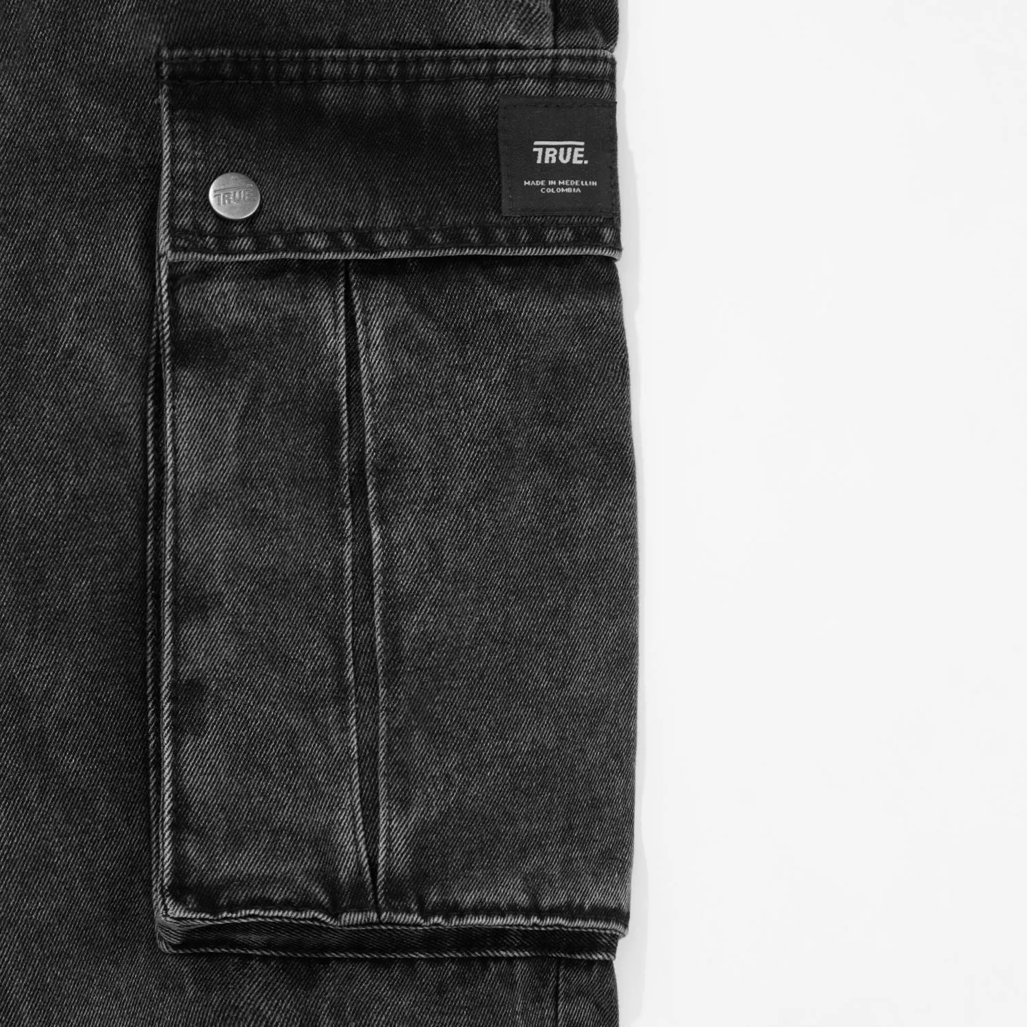 Cargo Multi-Pocket Pants - Washed Black