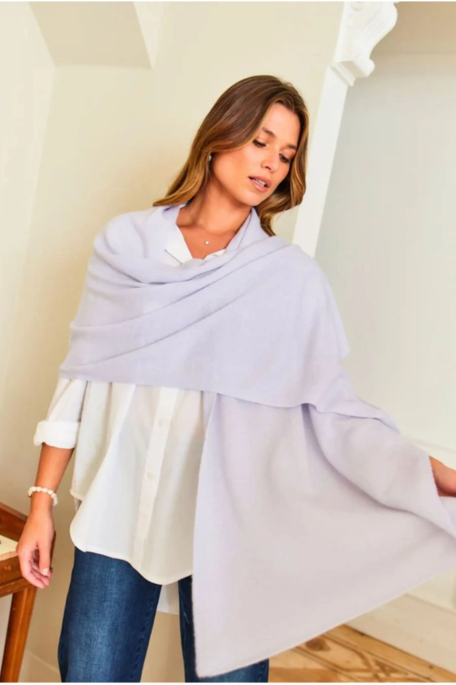 Cashmere Scarf | Pale Blue