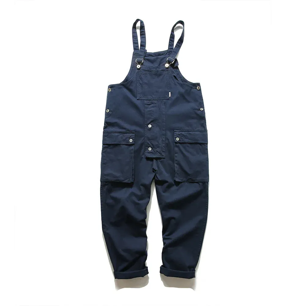 Casual Loose Wide Leg Cargo Pants Jumpsuit Men Overalls Trousers