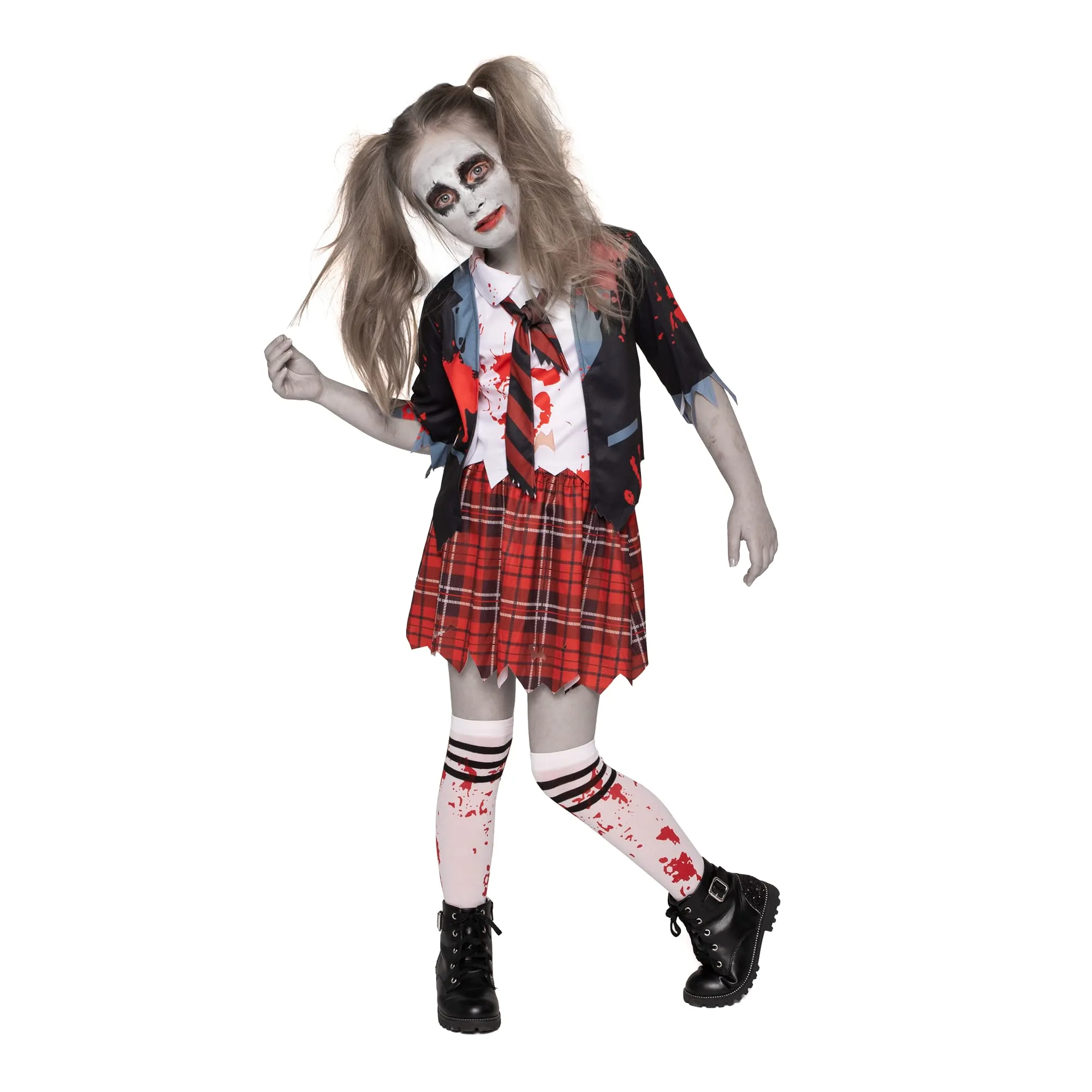 Child Girl Zombie Schoolgirl Costume