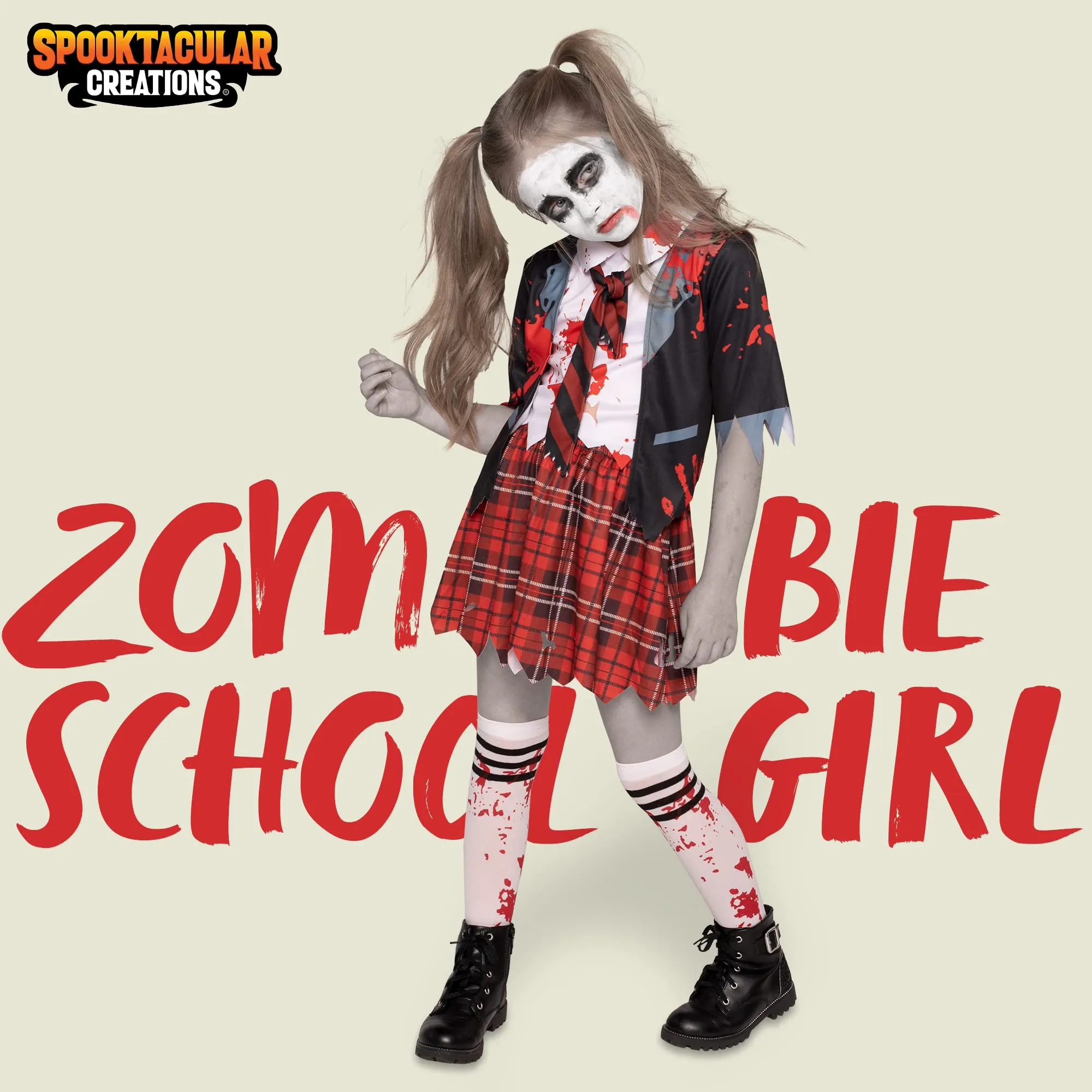 Child Girl Zombie Schoolgirl Costume