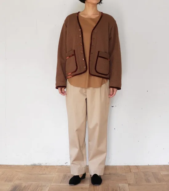 Cotton Gabardine Pilot Slacks in Beige