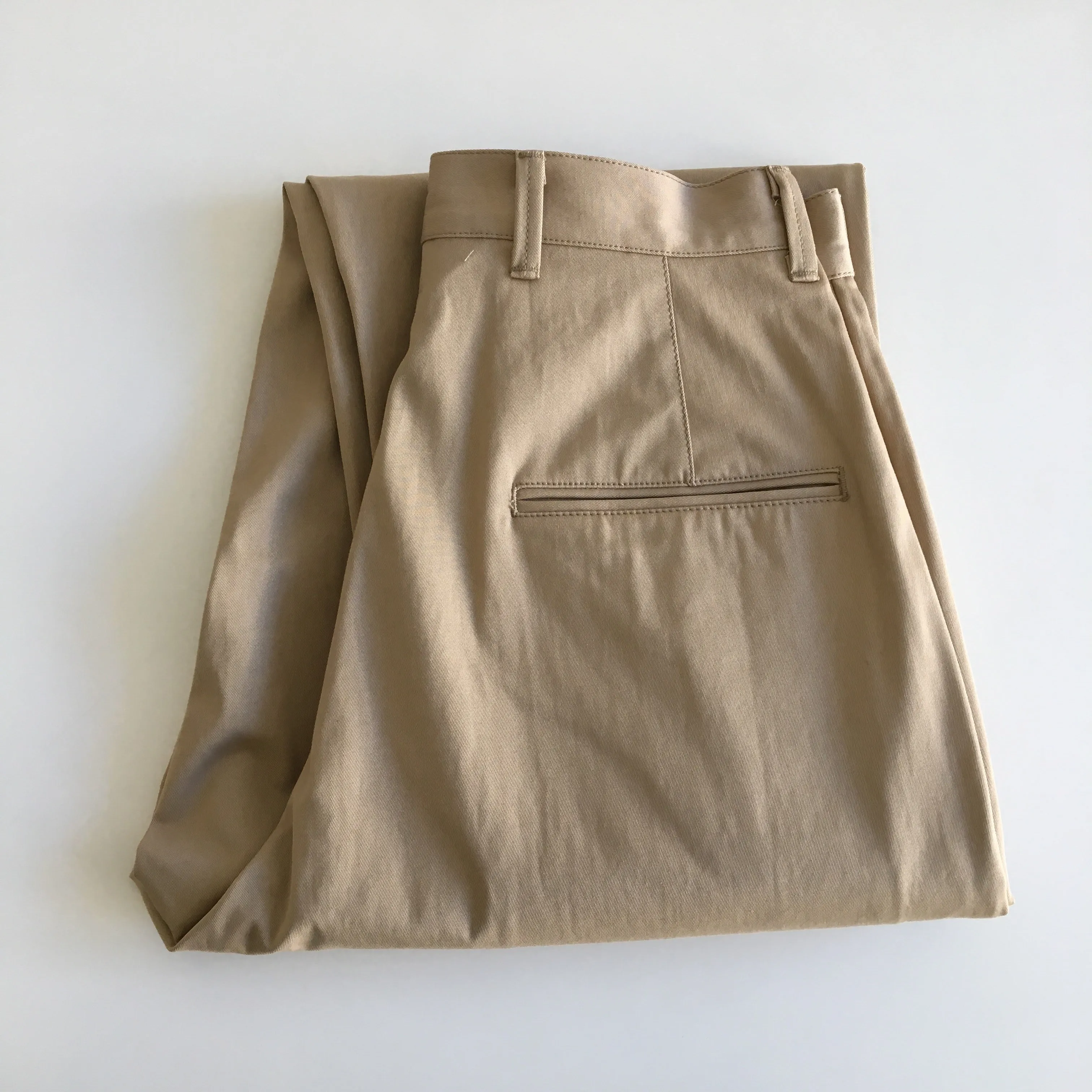 Cotton Gabardine Pilot Slacks in Beige