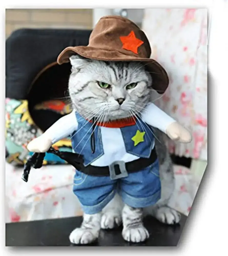 Cowboy Costume for Pet- Funny Dressing Up Jacket and Coat