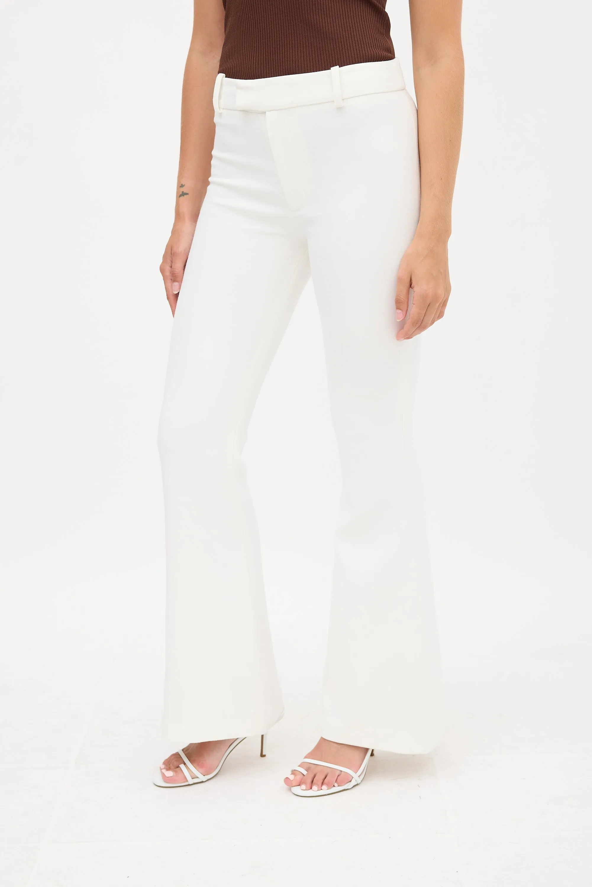 Cream Flared Trouser