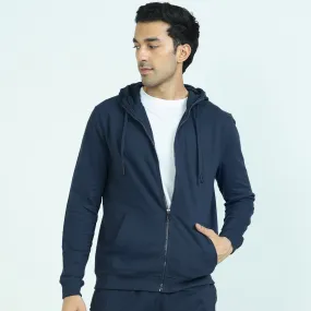 Cruze French Terry Cotton Hoodie Jackets Opal Blue