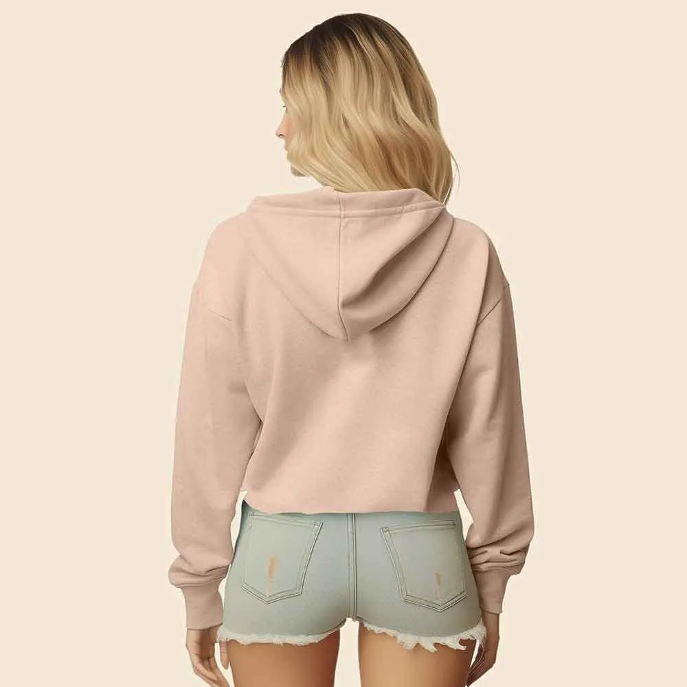 Dalix Butterfly Cropped Zip Hoodie