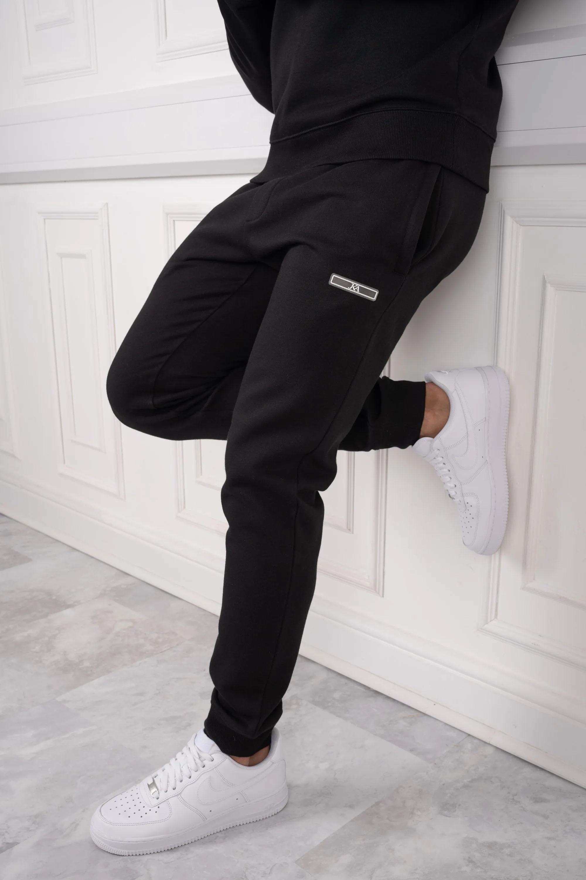 Day To Day Crew Neck TS Joggers - Black