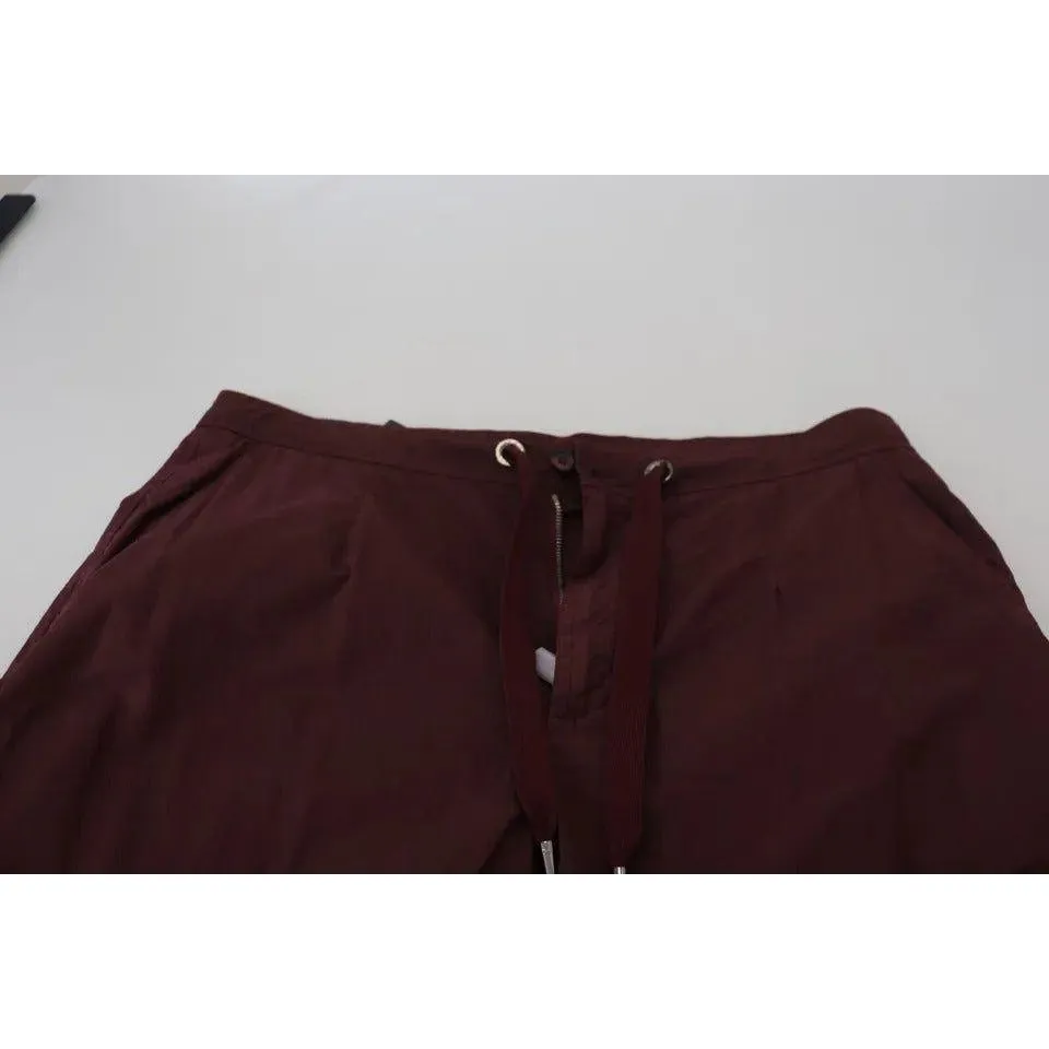 Dolce & Gabbana Bordeaux Cargo Jogger Trouser Cotton Pants