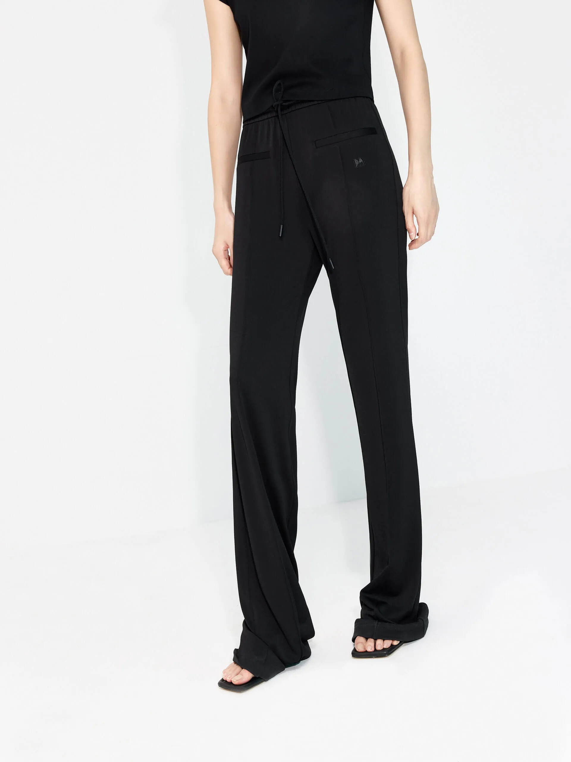 Drawstring Waist Tailored Pants