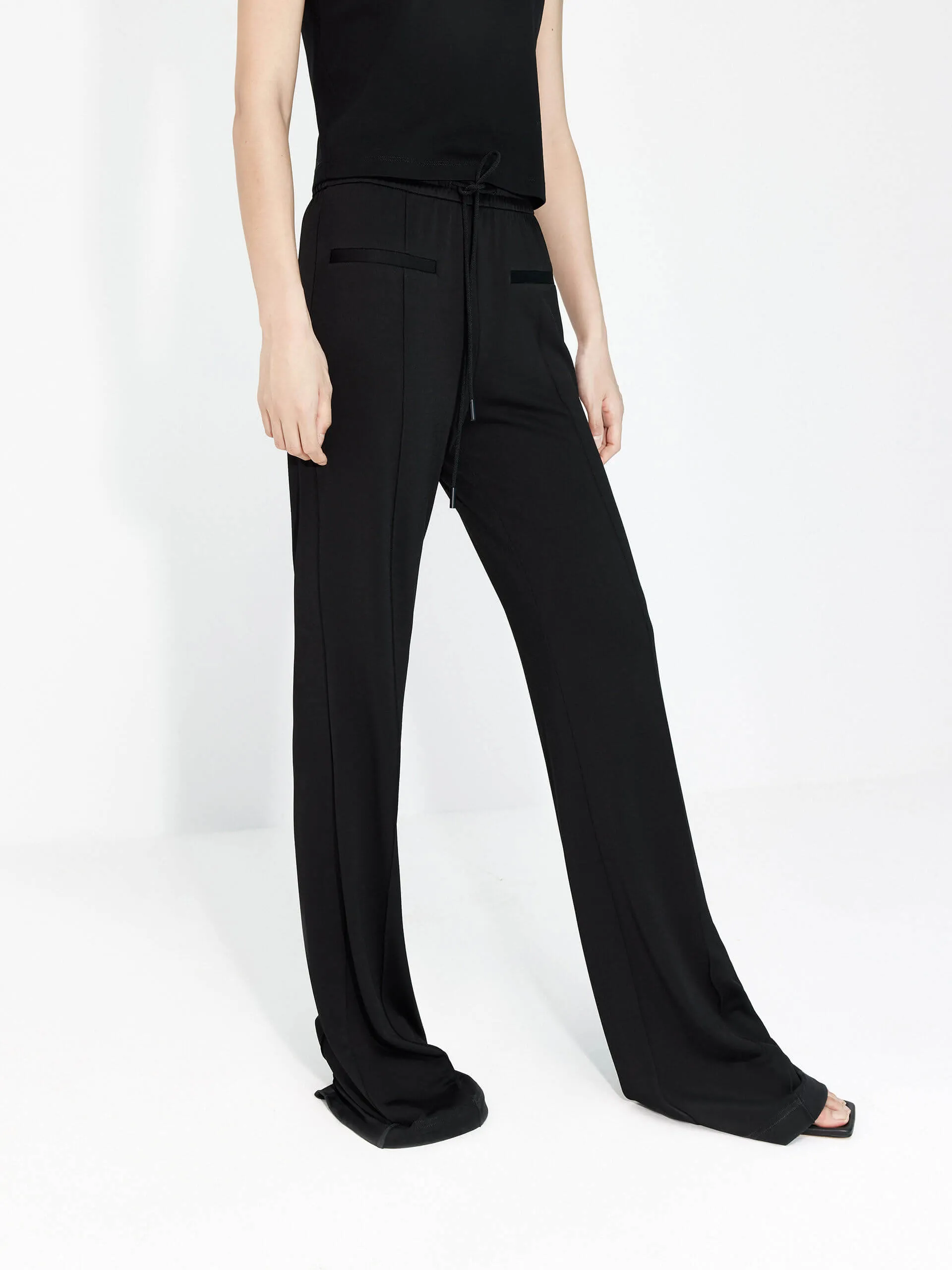 Drawstring Waist Tailored Pants