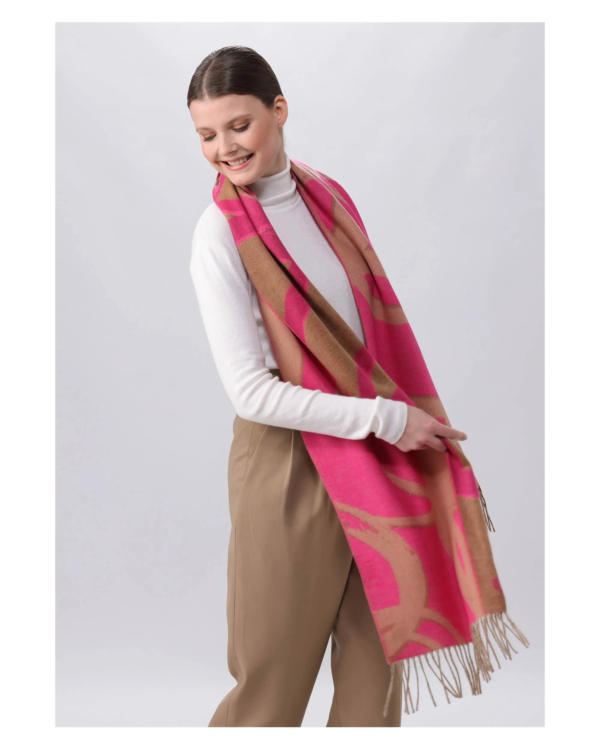 Early Bloom Scarf - Diva Pink