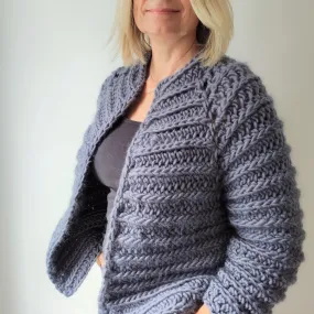 Easy Crochet Chunky Cardigan - Lindisfarne Cardigan