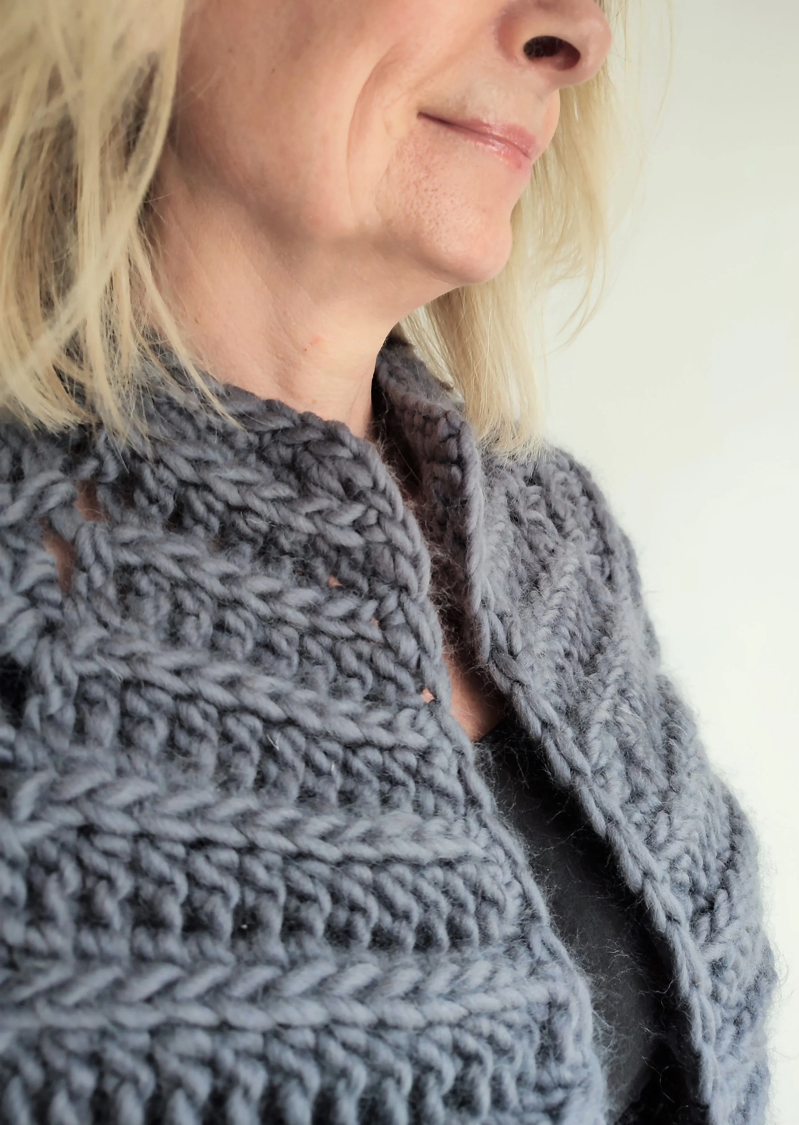 Easy Crochet Chunky Cardigan - Lindisfarne Cardigan