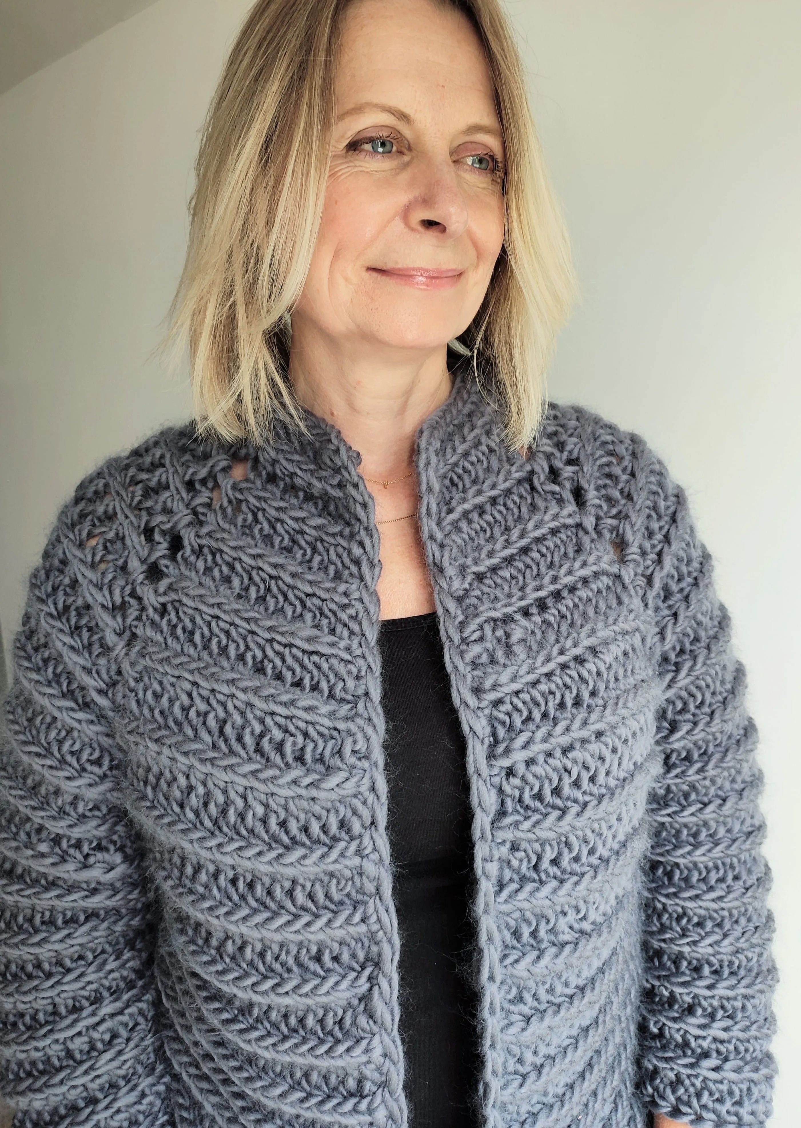 Easy Crochet Chunky Cardigan - Lindisfarne Cardigan