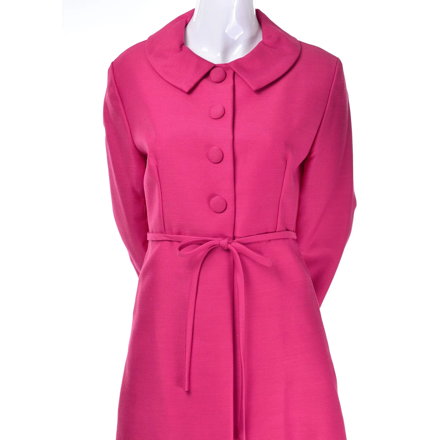 Emma Domb 1960s Perfect Pink Vintage Dress Coat Suit Ensemble