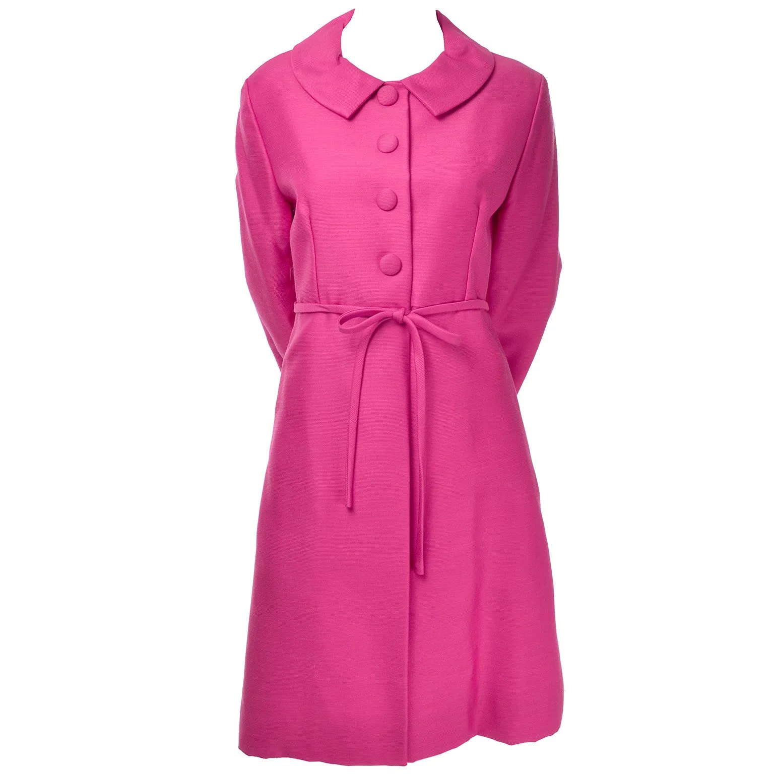 Emma Domb 1960s Perfect Pink Vintage Dress Coat Suit Ensemble