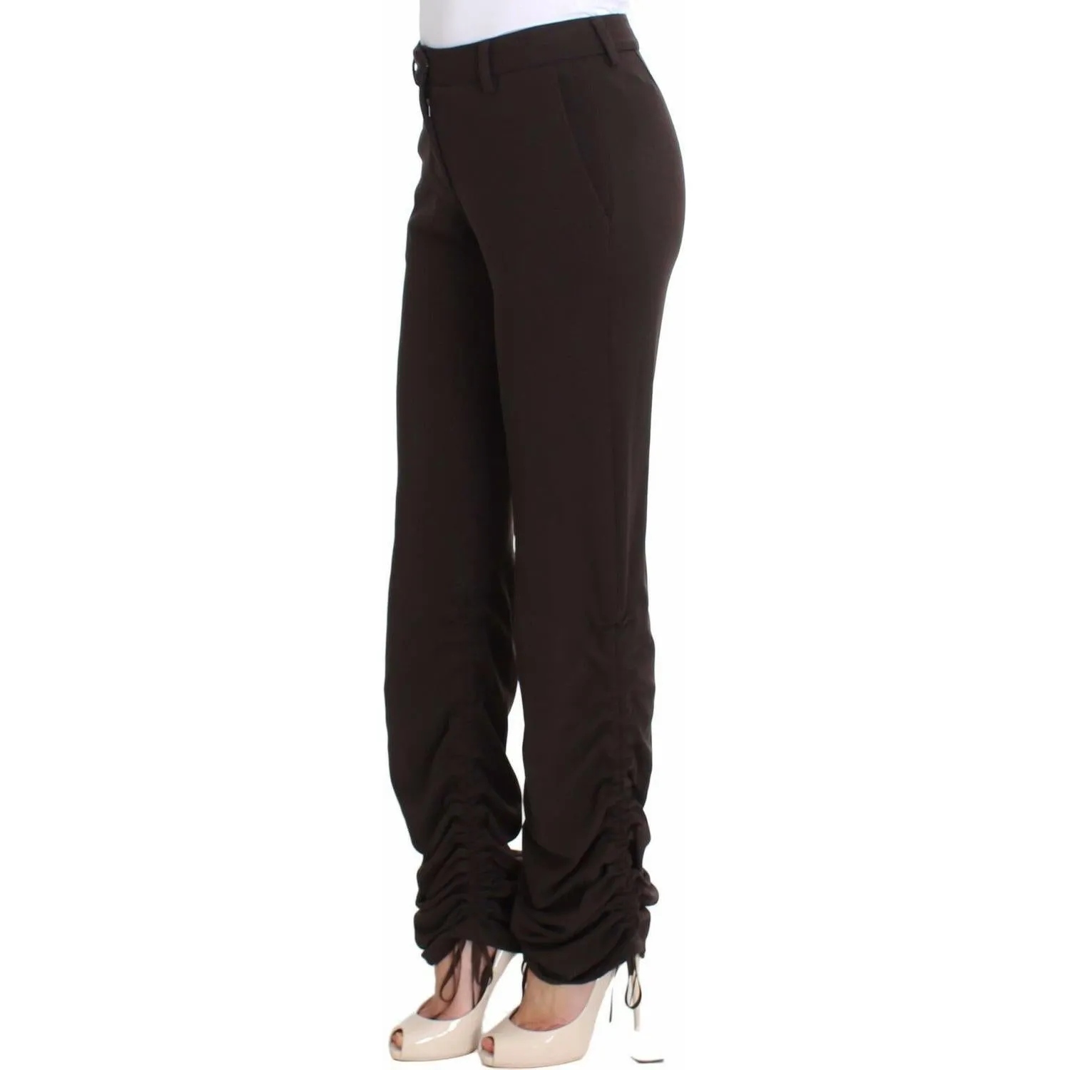 Ermanno Scervino Chic Brown Casual Trousers for Sophisticated Style