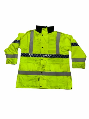 Ex Police Hi Vis Jacket Waterproof Rain Coat Security Dog Handler HVPC04B