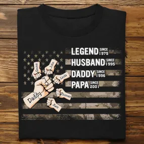 Father's Day - Legend Husband Daddy Papa - Personalized T-Shirt