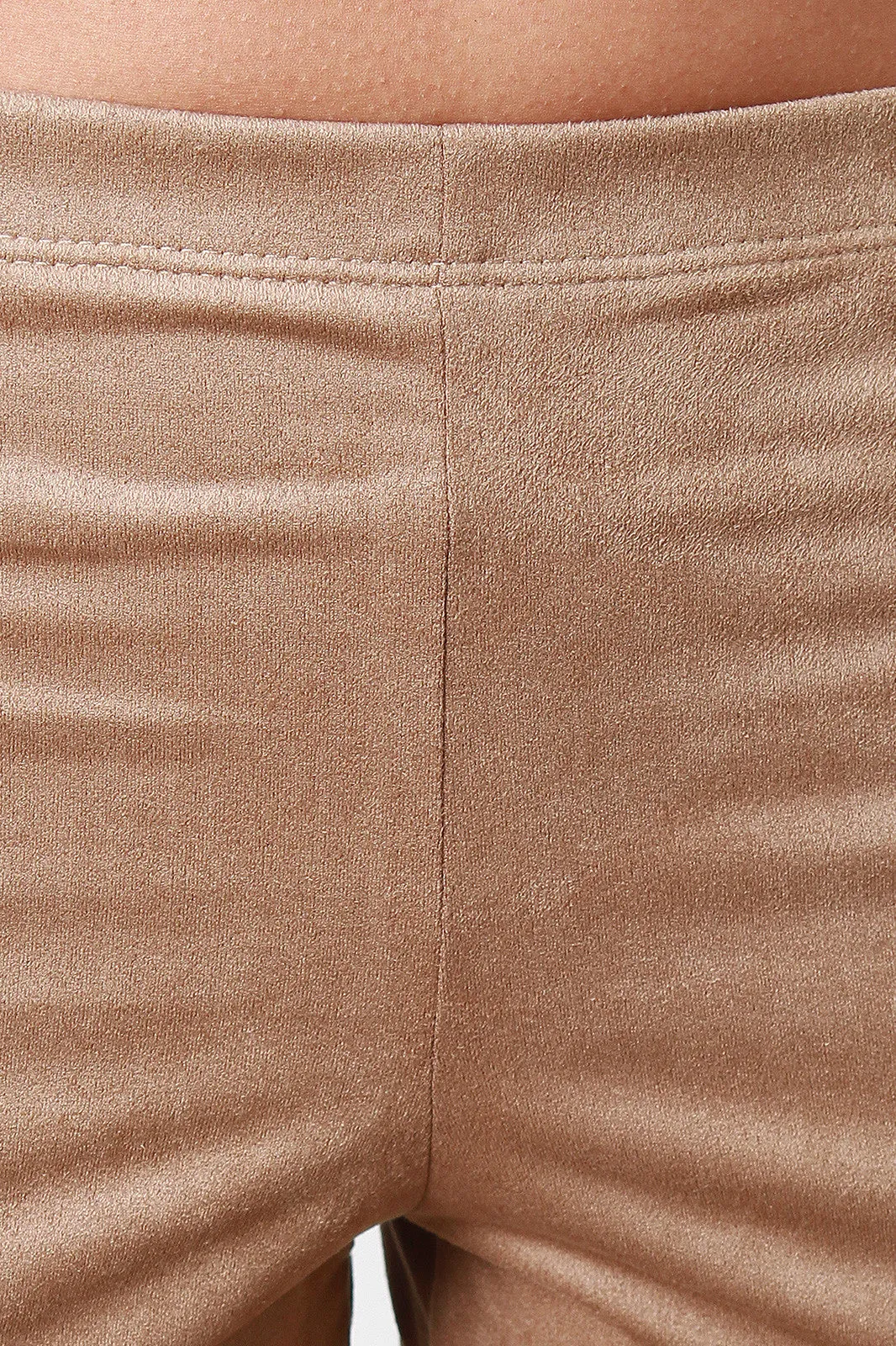 Faux Suede Flare Pants