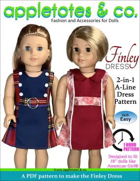 Finley Dress 18 Inch Doll Sewing Pattern