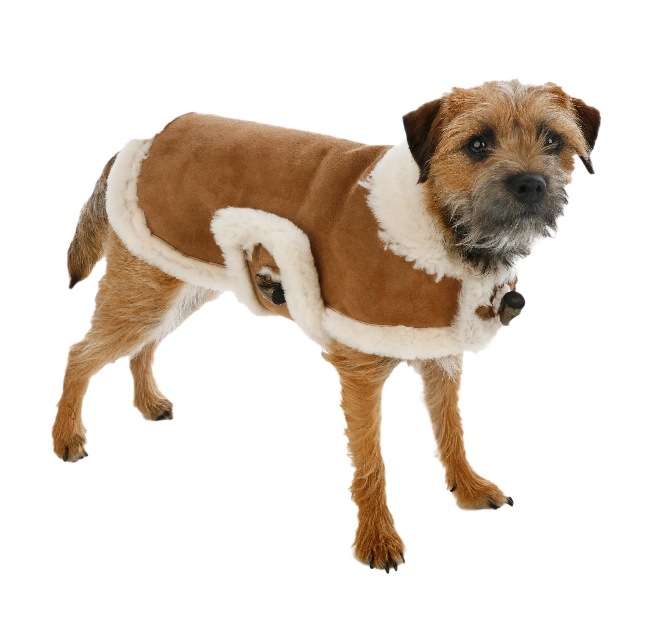 Genuine Natural Shearling Dog Coat