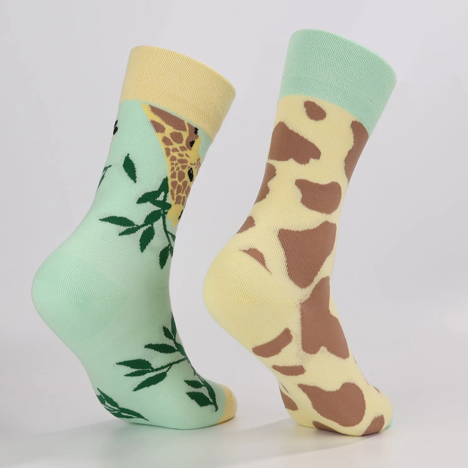 Giraffe Eating Grass Socks