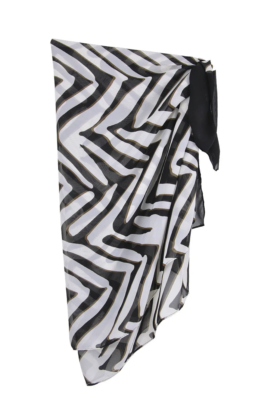 GOTTEX ZEBRA Black & White Printed Woman Scarf