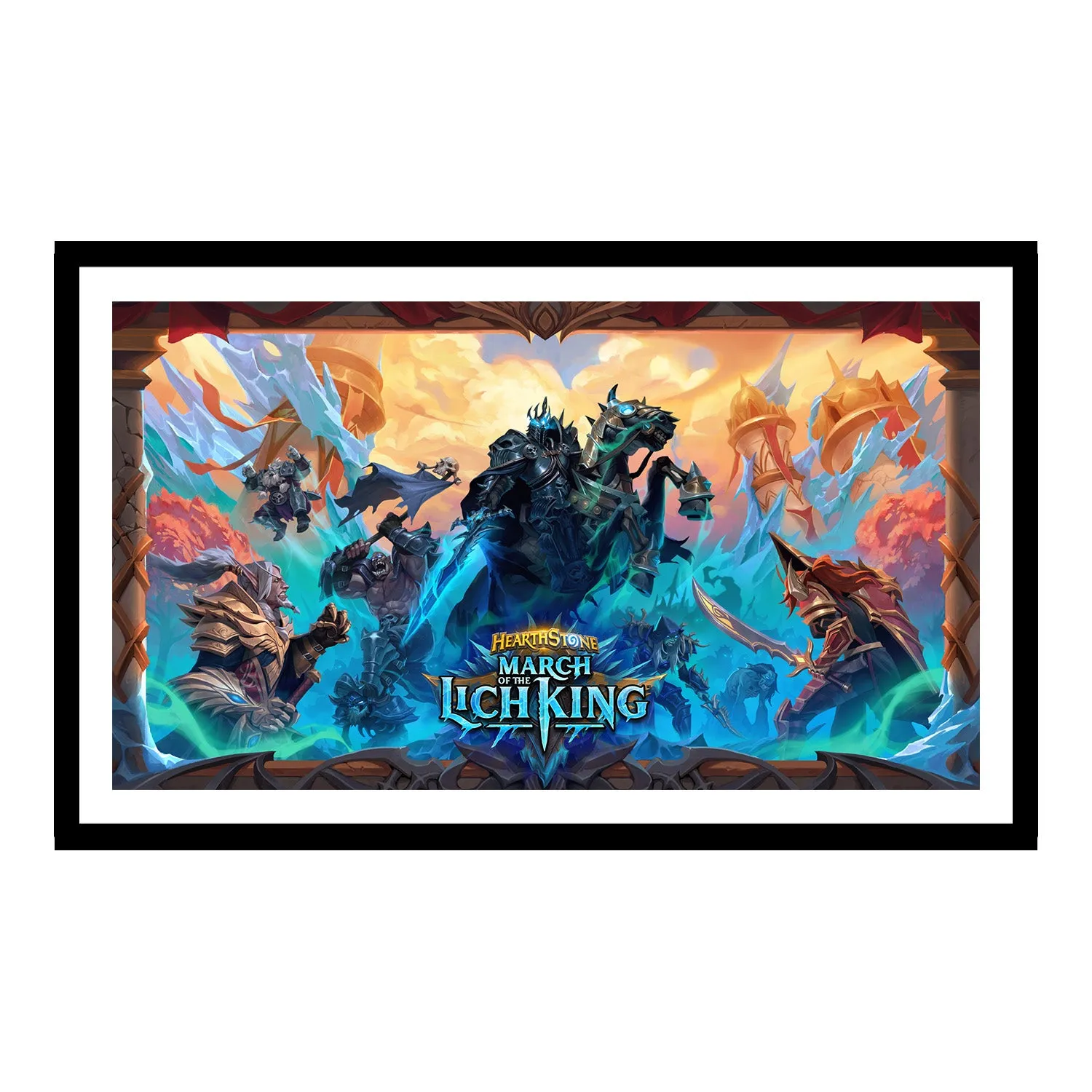 Hearthstone March of the Lich King 30.5x43.4cm Framed Art Print