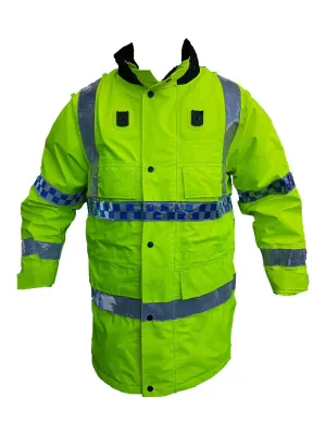 Hi Vis Jacket Waterproof Rain Coat Security Dog Handler HVPC02AN