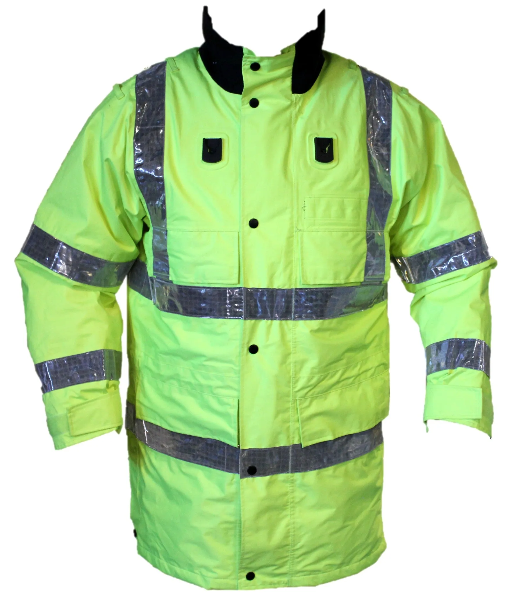 Hi Vis Jacket Waterproof Rain Coat Security Dog Handler HVPC03AN