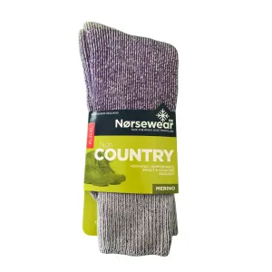 High Country Merino Wool Socks in Purple