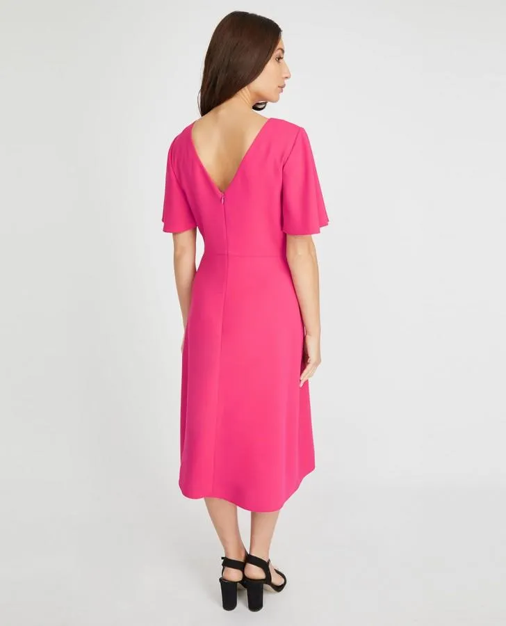 Hot Pink V-Back Dress