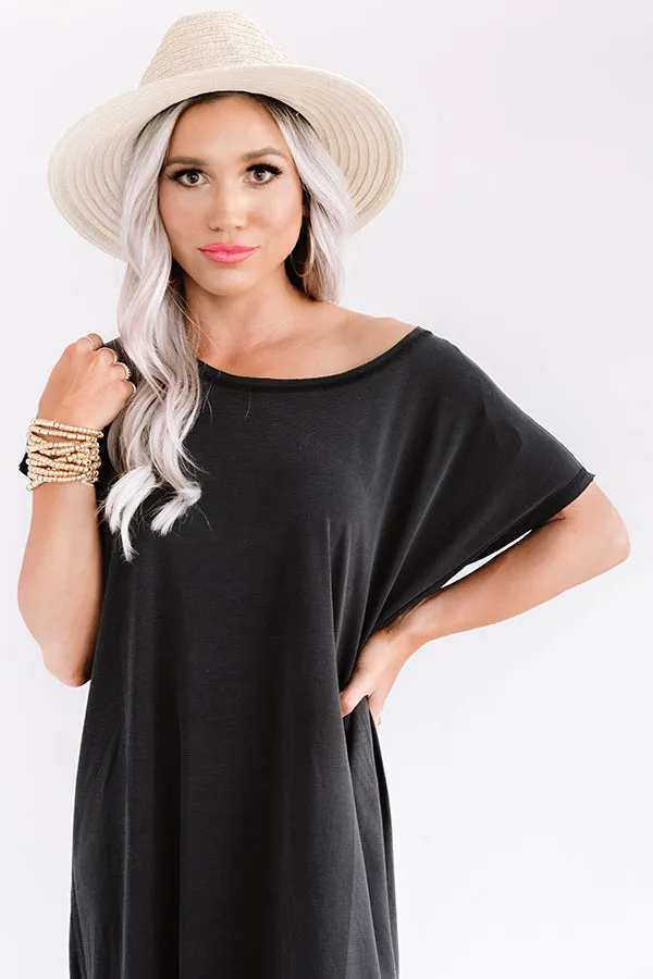 Huntington Beach Happy Hour Midi In Black