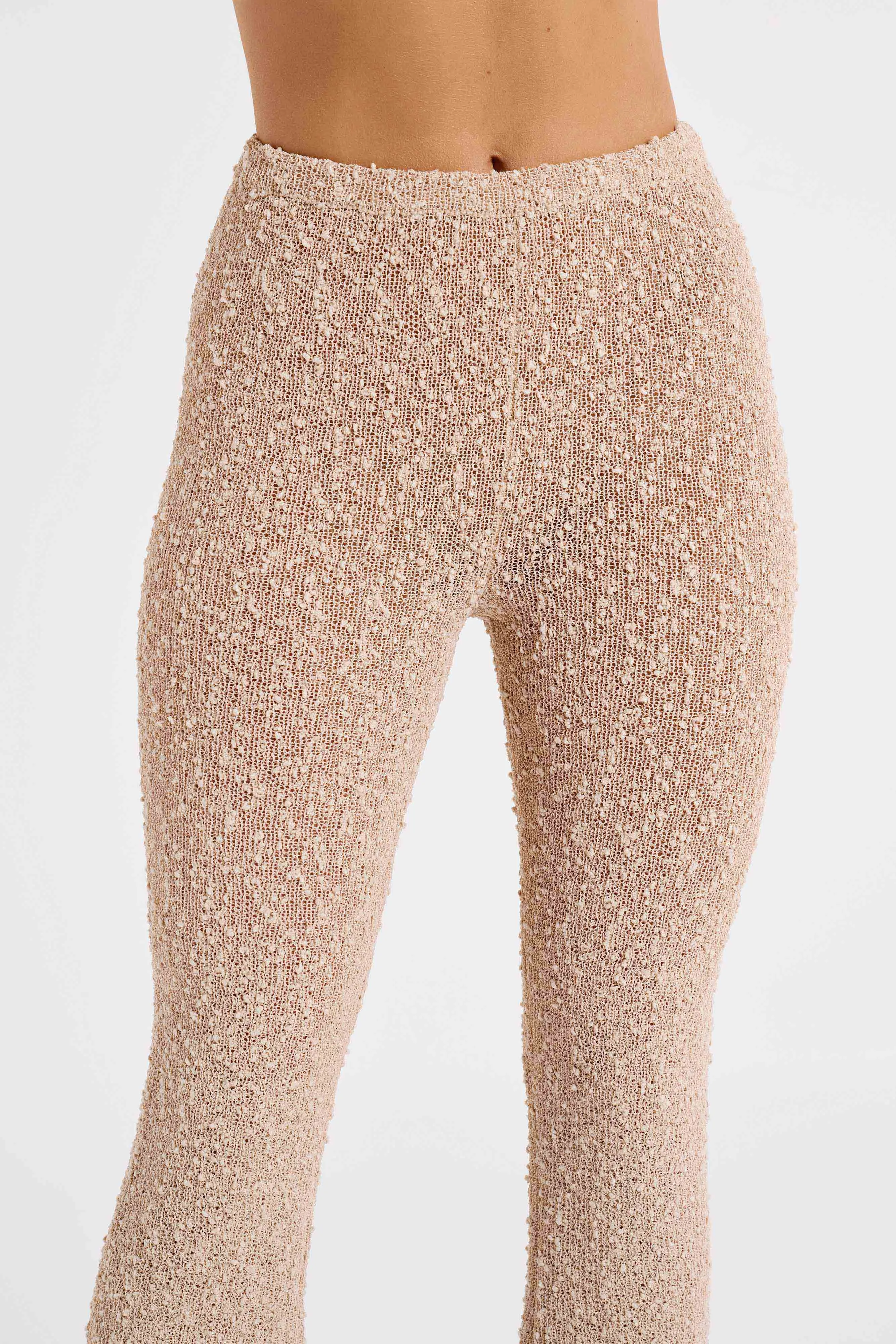 Irma Flared Boucle Pants - Wheat