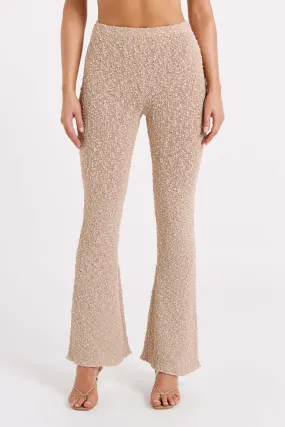 Irma Flared Boucle Pants - Wheat