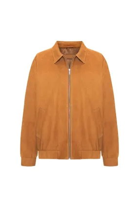 Jade Women's Oversize Nubuck Jacket - Mustard