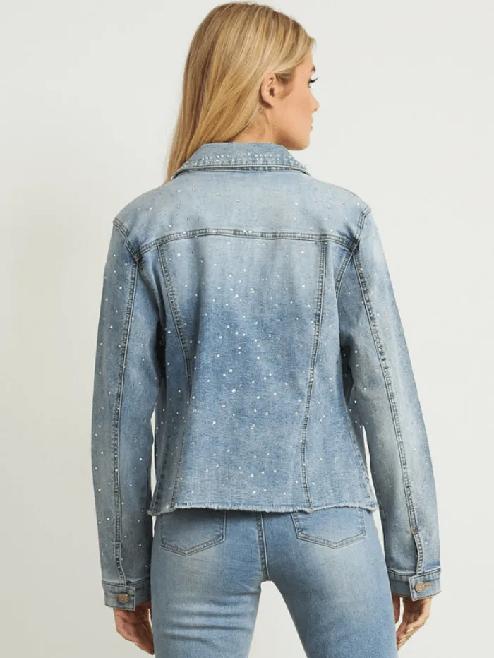 Joseph Ribkoff T Pearl Detail Denim Jacket 211905P 47