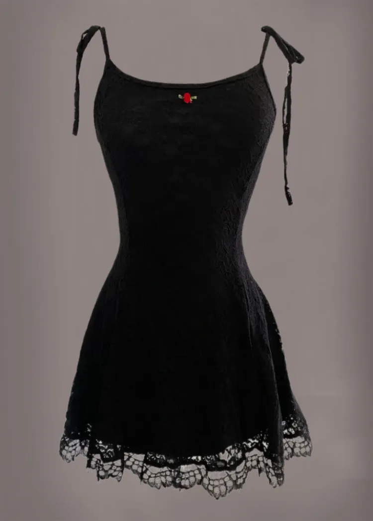 Just Tonight Black Goth Mini Bodycon Skater Dress