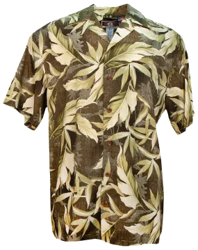 Kalani Mens Hawaiian Shirt in Charcoal