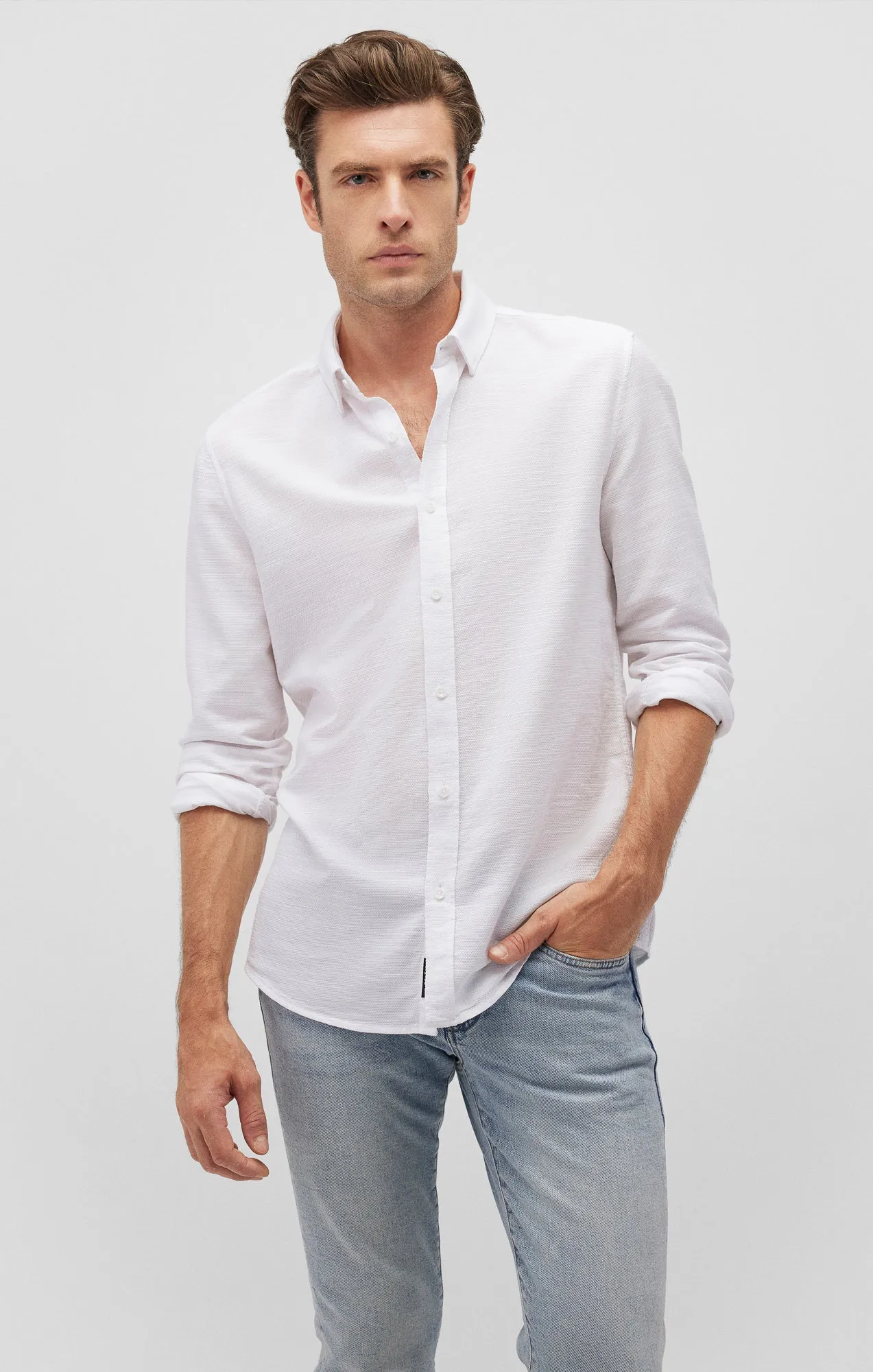 KEN BUTTON-UP SHIRT IN ANTIQUE WHITE