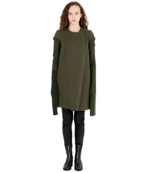 Khaki Green Swan Peacoat