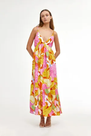 Kinney Camille Dress in Capri Abstract Print - Final Sale