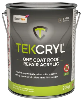 Kovertek TekCryl One Coat Acrylic Roof Repair Coating - Felt Black 20kg